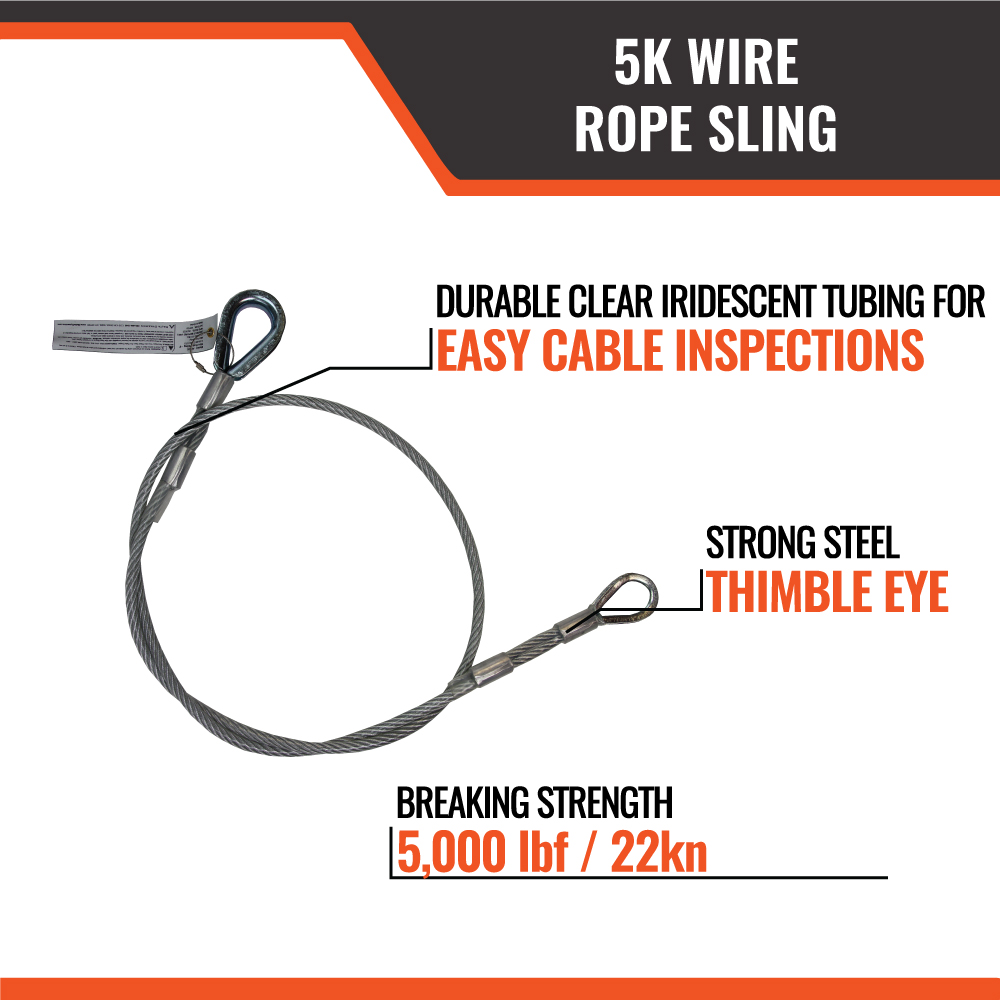 5K WIRE ROPE SLING - 6FT - Image 2