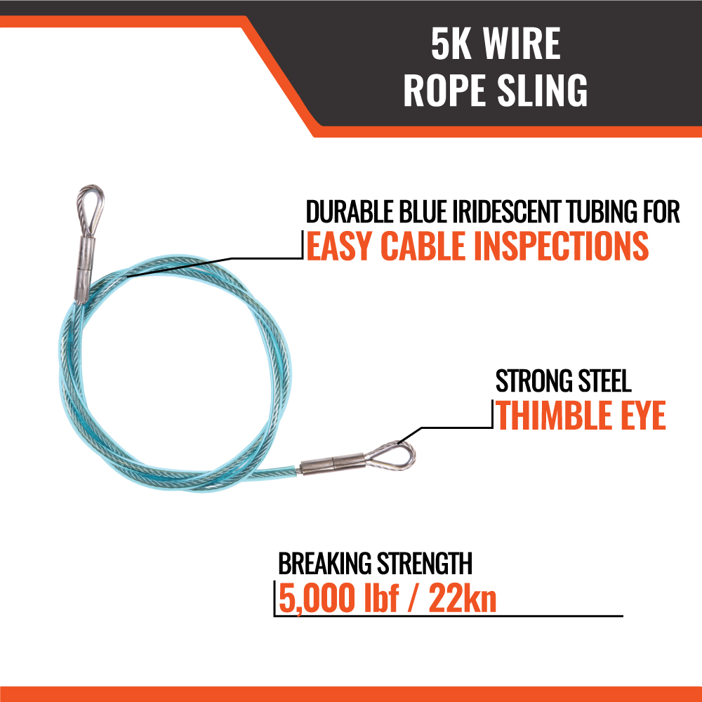 5K WIRE ROPE SLING - 6FT - Image 8