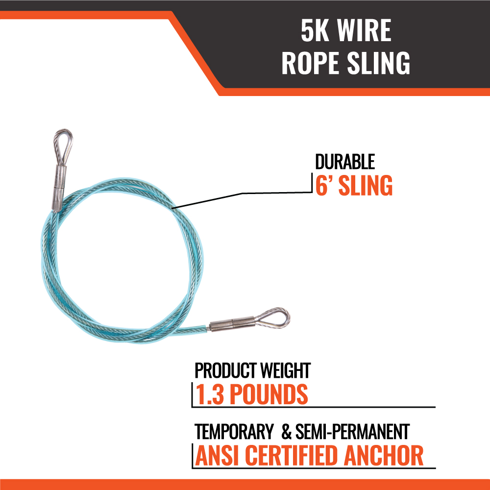 5K WIRE ROPE SLING - 6FT - Image 9
