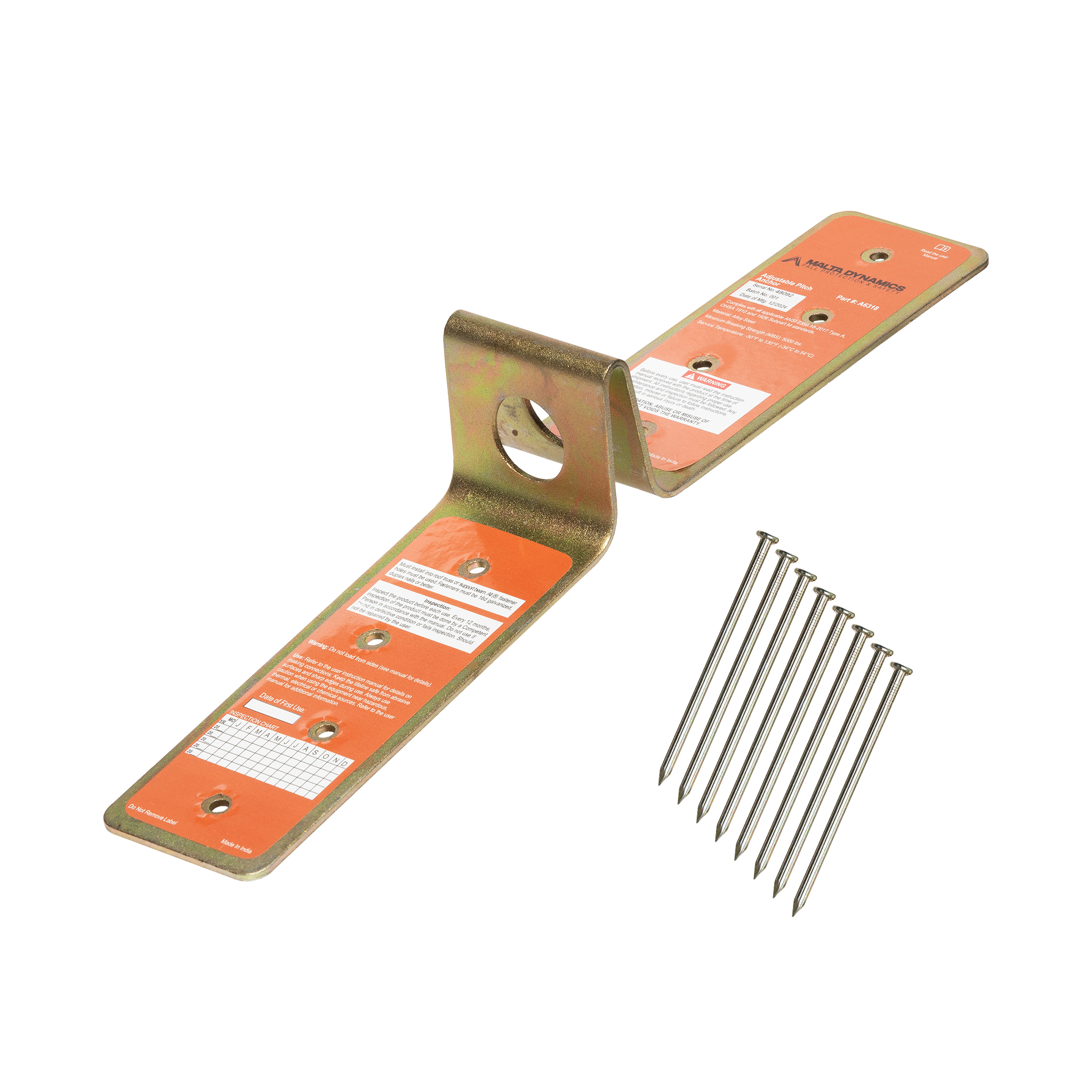 SINGLE USE ROOF ANCHOR