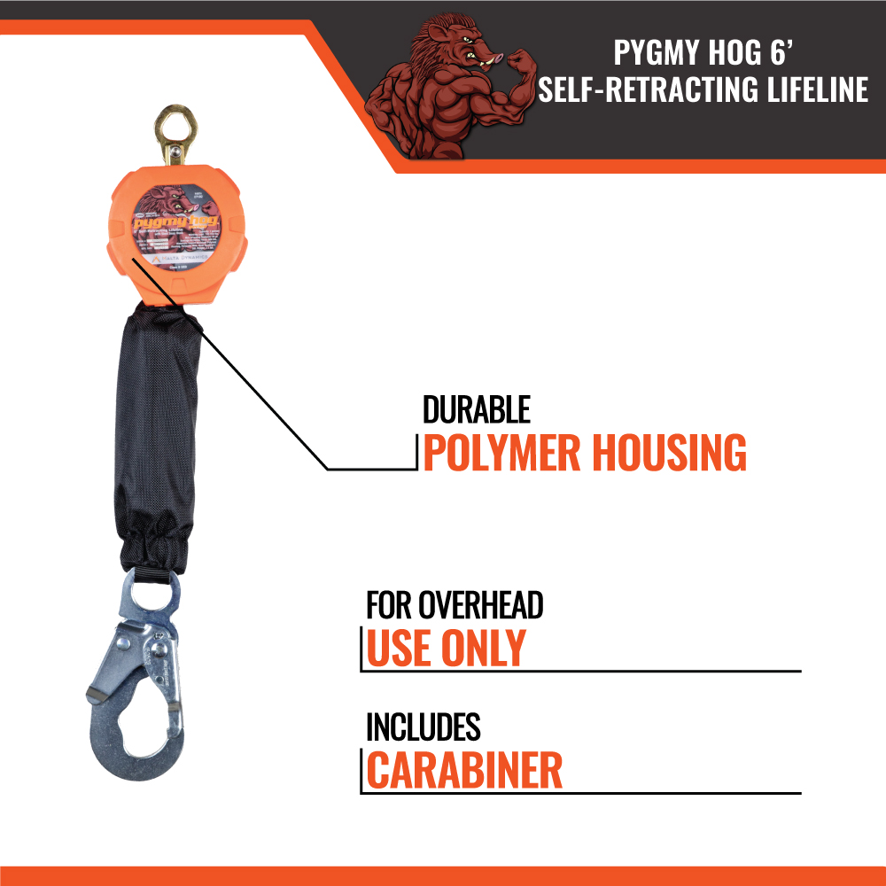 6’ PYGMY HOG DUAL SRL W/SNAP HOOK, CLASS 1-P - Image 10