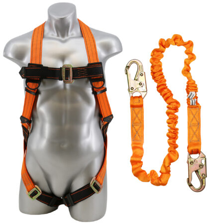 Malta Dynamics Universal-Sized Warthog Pass-Thru Safety Harness Kit <span class="title-excerpt">Full Body Fall Protection with 4.5-6’ Shock Absorbing Stretch Lanyard, OSHA/ANSI Compliant</span>