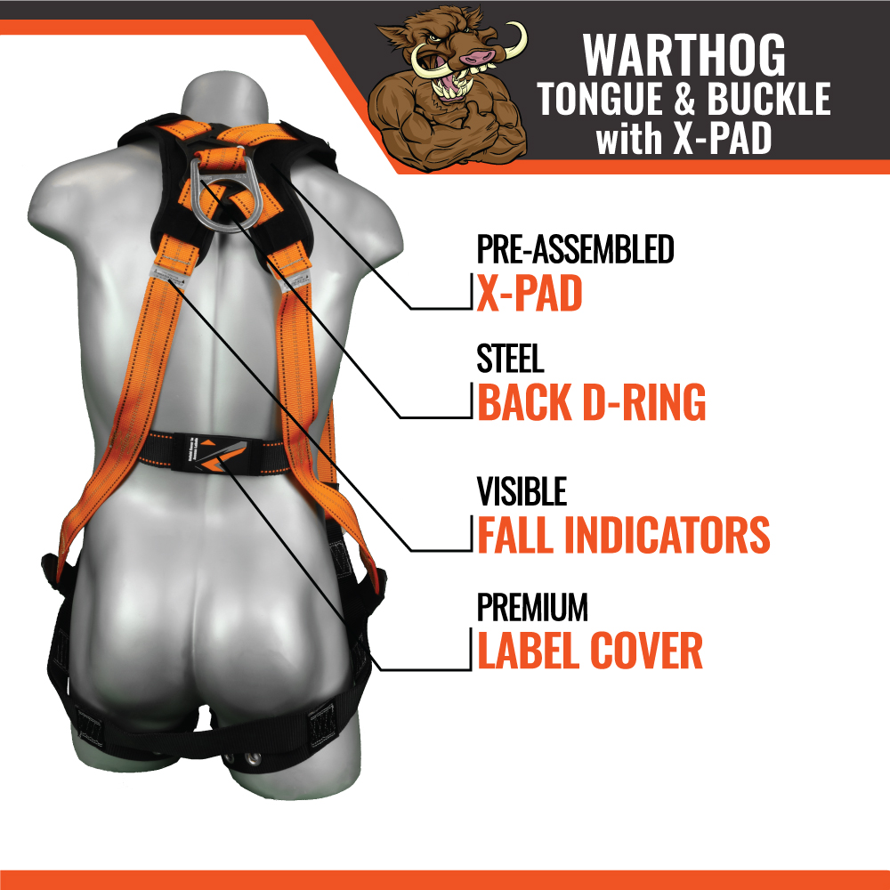 WARTHOG® TONGUE AND BUCKLE FULL-BODY HARNESS (WITH X-PAD) - Image 3