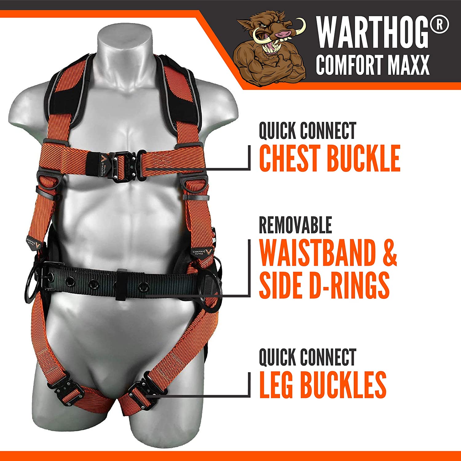 WARTHOG COMFORT MAXX BELTED SIDE D-RING HARNESS - Image 4