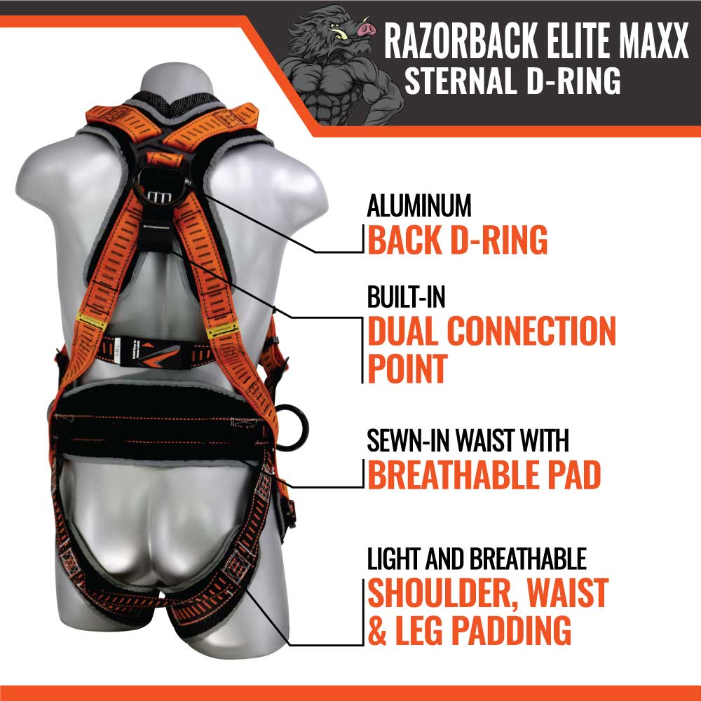 RAZORBACK ELITE MAXX STERNAL D-RING HARNESS - Image 3
