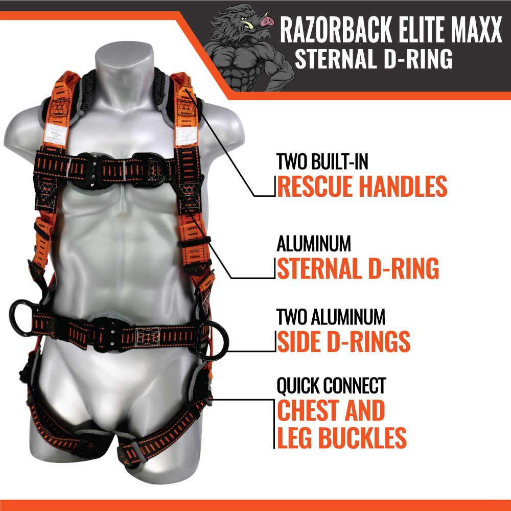 RAZORBACK ELITE MAXX STERNAL D-RING HARNESS - Image 2