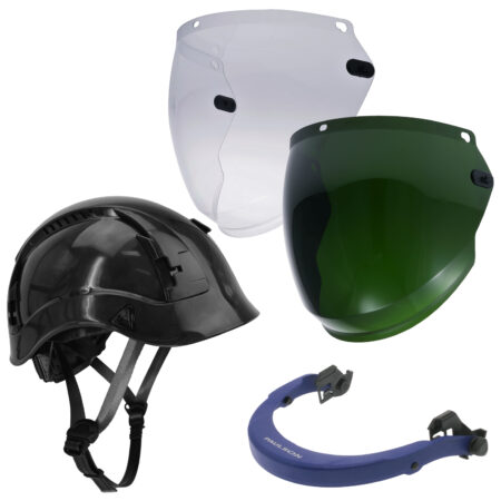Black APEX Type 2 Safety Helmet with Face Shield