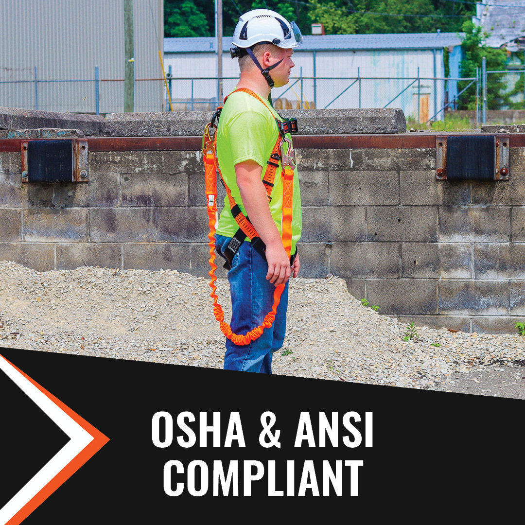 6’ SINGLE LEG INTERNAL SHOCK ABSORBING LANYARD WITH 2 STEEL SNAP HOOKS (15 Pack) - Image 4