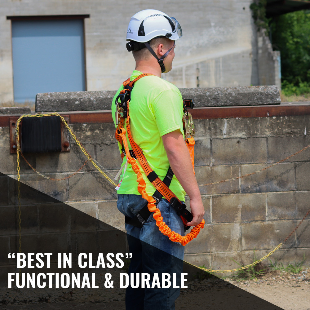 4.5' - 6’ SINGLE LEG STRETCH INTERNAL SHOCK ABSORBING LANYARD W/ 2 STEEL SNAP HOOKS - Image 5