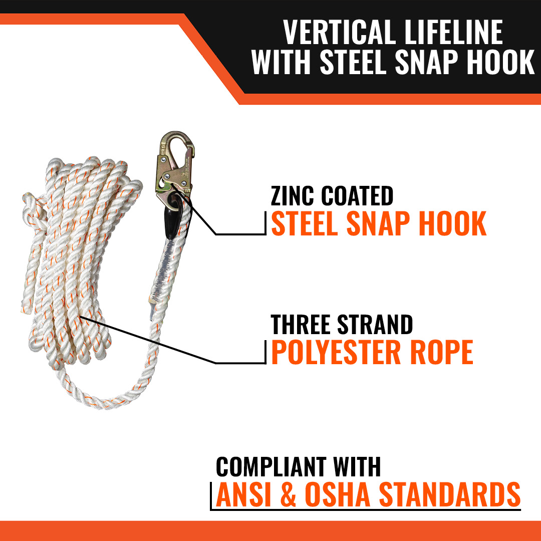 VERTICAL LIFELINE W/ SNAP HOOK - Image 2