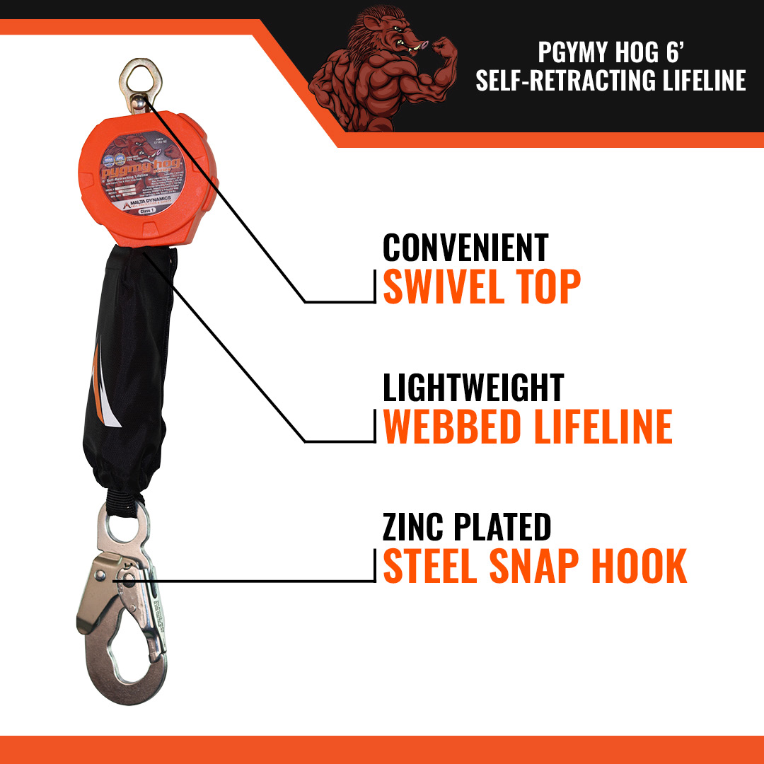 6' PYGMY HOG SRL W/SNAP HOOK, CLASS 1-P - Image 4