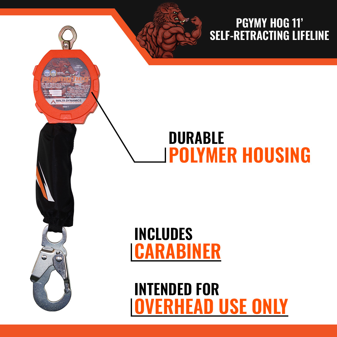 11' PYGMY HOG SRL W/SNAP HOOK, CLASS 1-P - Image 6