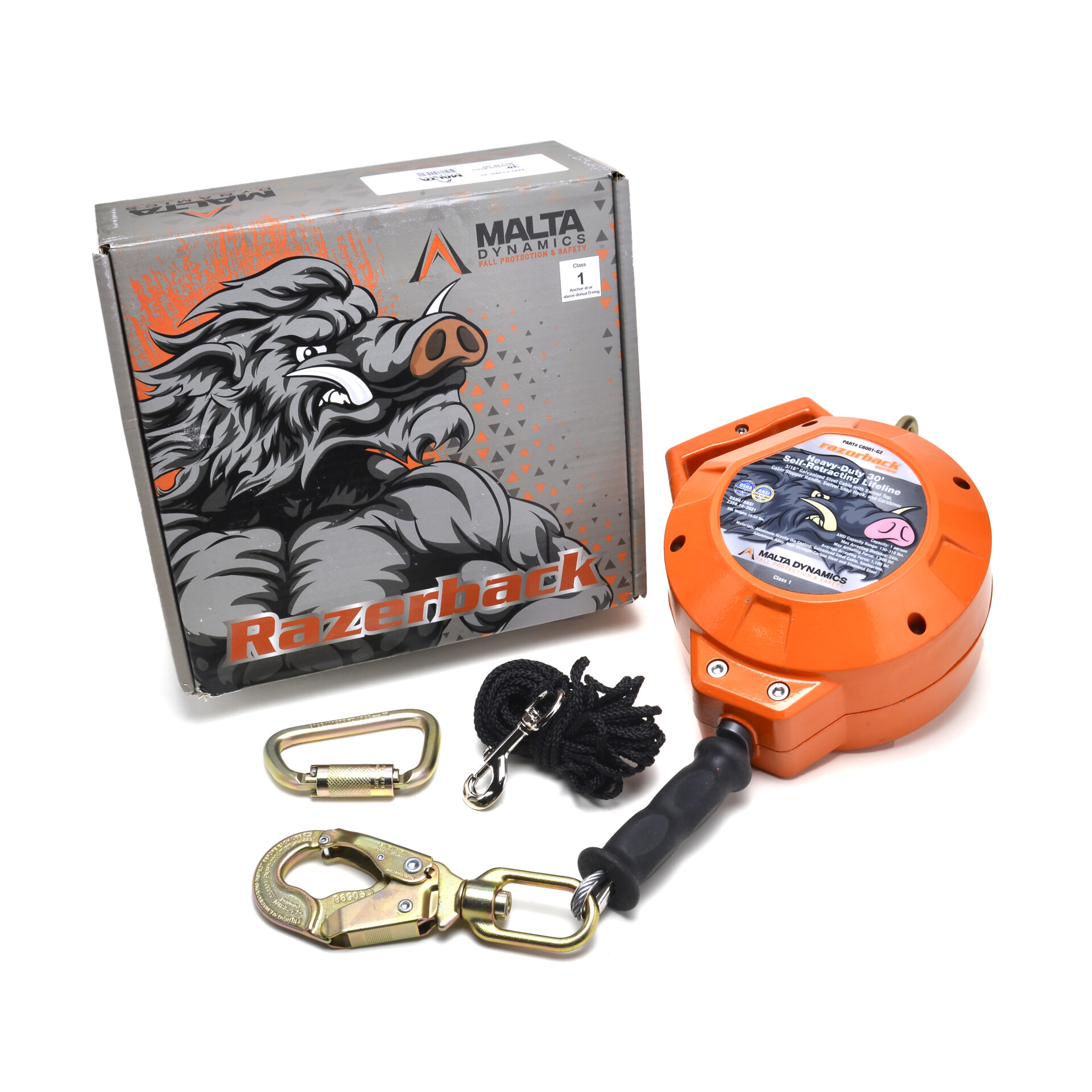 30’ RAZORBACK HEAVY-DUTY SRL W/SNAP HOOK, CLASS 1 - Image 7