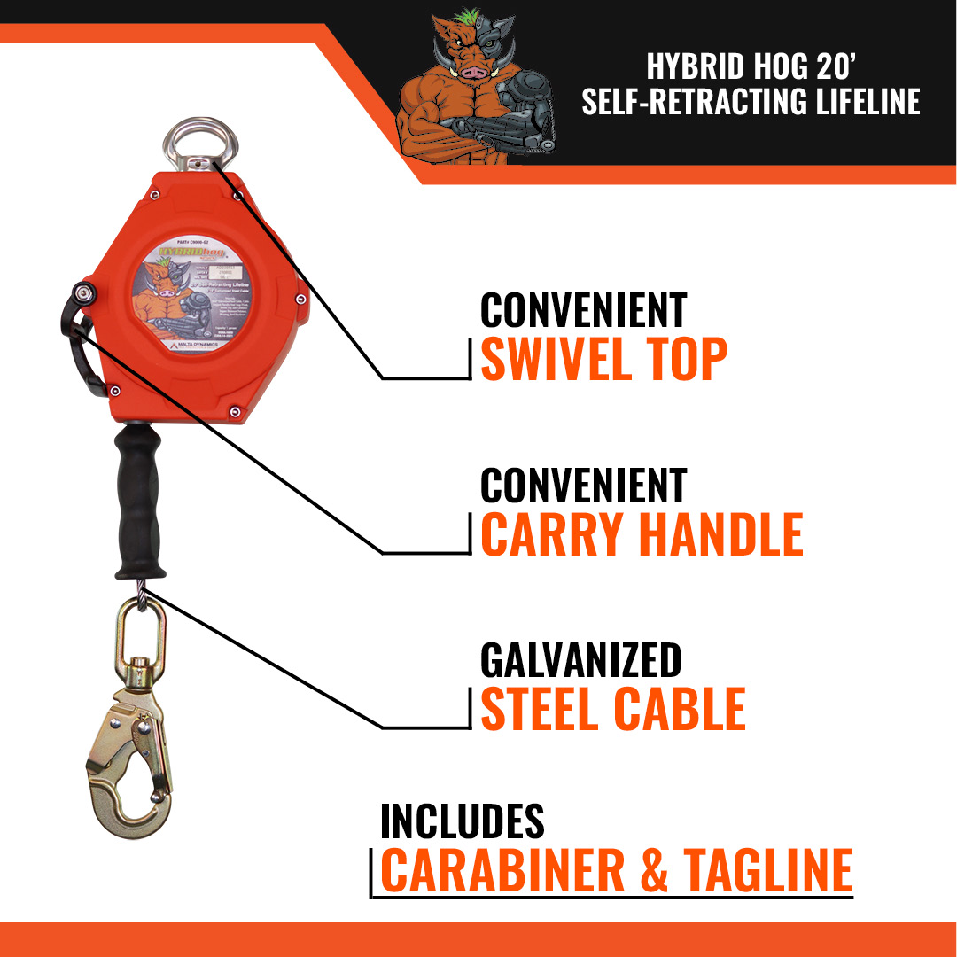 C9000 Callout 01 30’ HYBRID HOG SRL W/ SNAP HOOK, CLASS 1