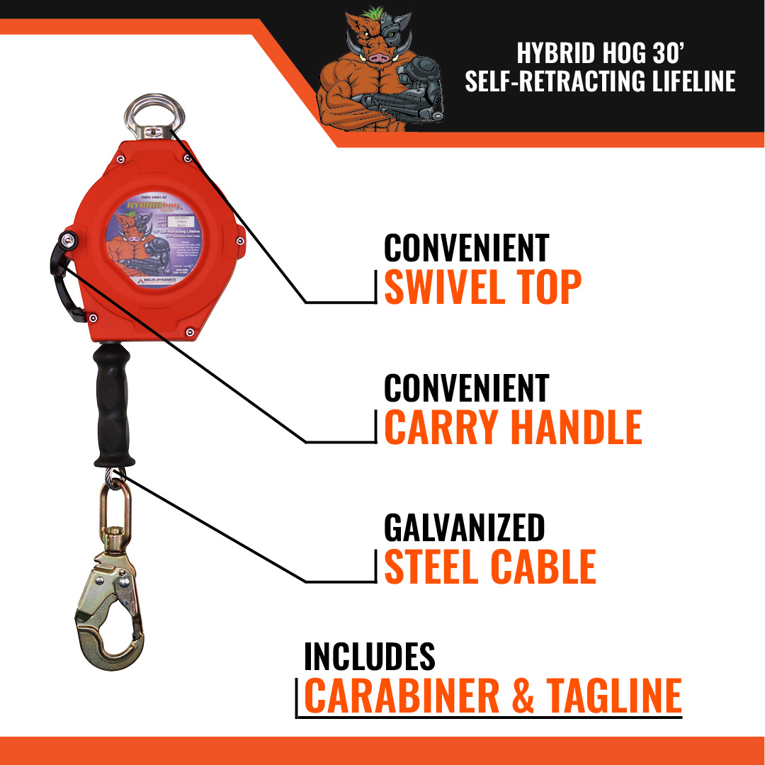 C9001 Callout 01 30’ HYBRID HOG SRL W/ SNAP HOOK, CLASS 1