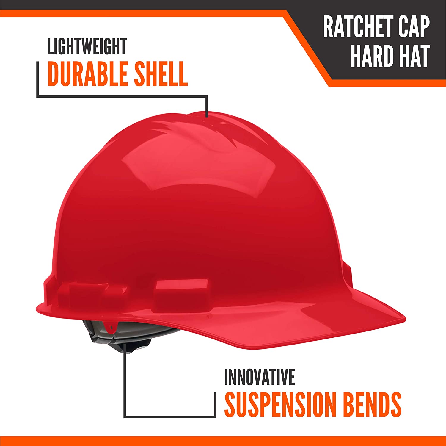 HARD HAT - 4 PT. RATCHET CAP STYLE - Image 3