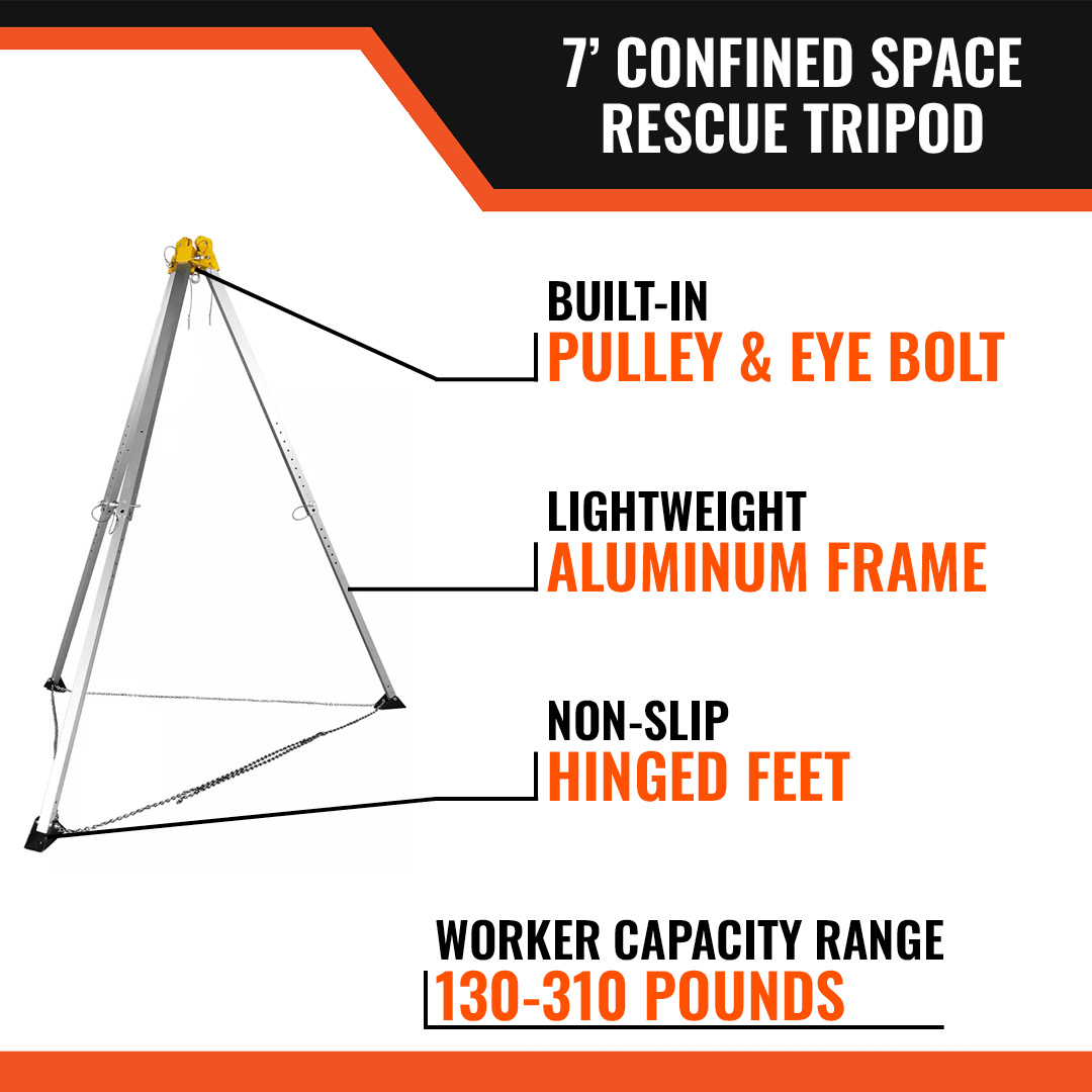 7' CONFINED SPACE RESCUE TRIPOD - Image 2