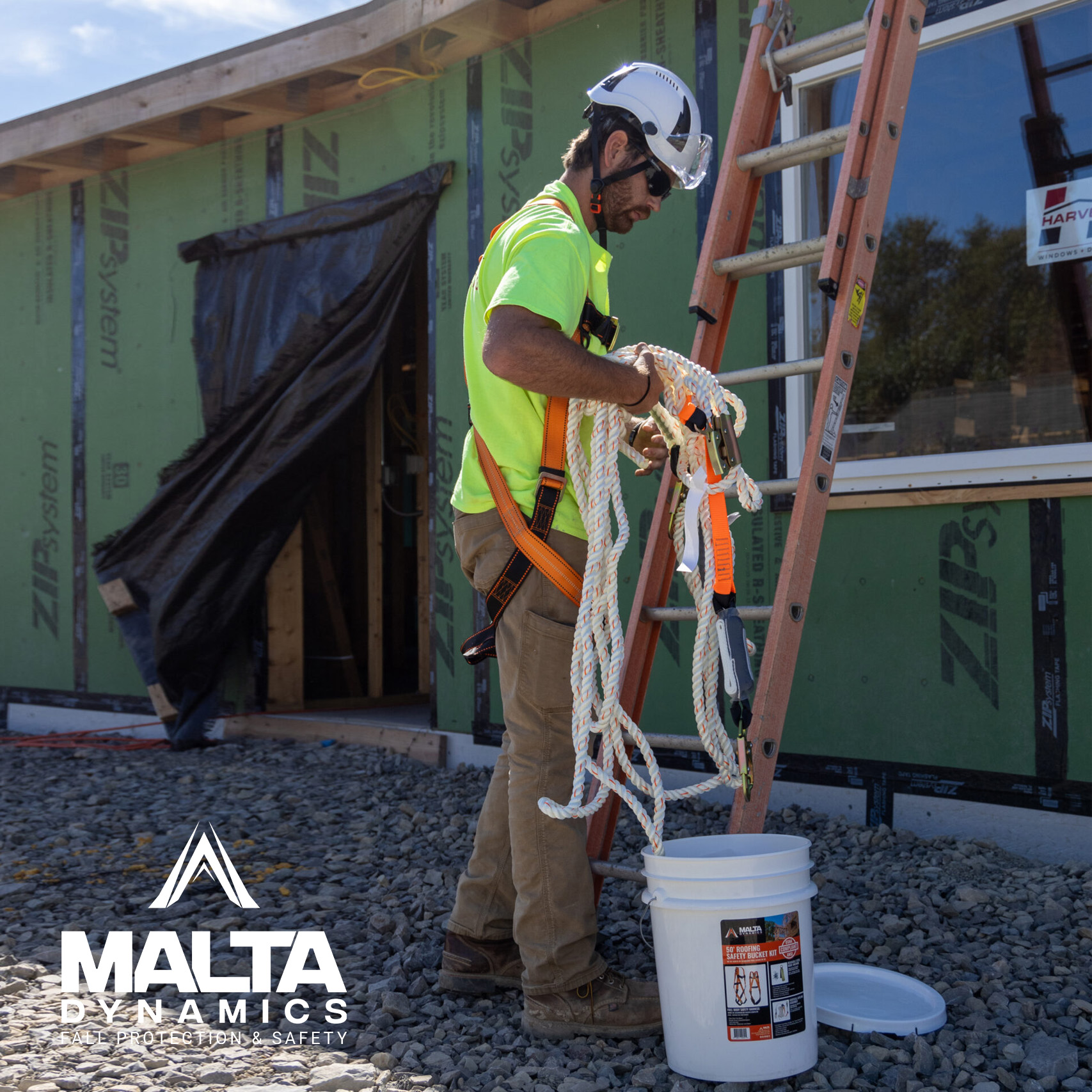 50' Roofer's Safety Bucket Kit <span class = "title-excerpt">One Size Fits Most</span> - Image 3