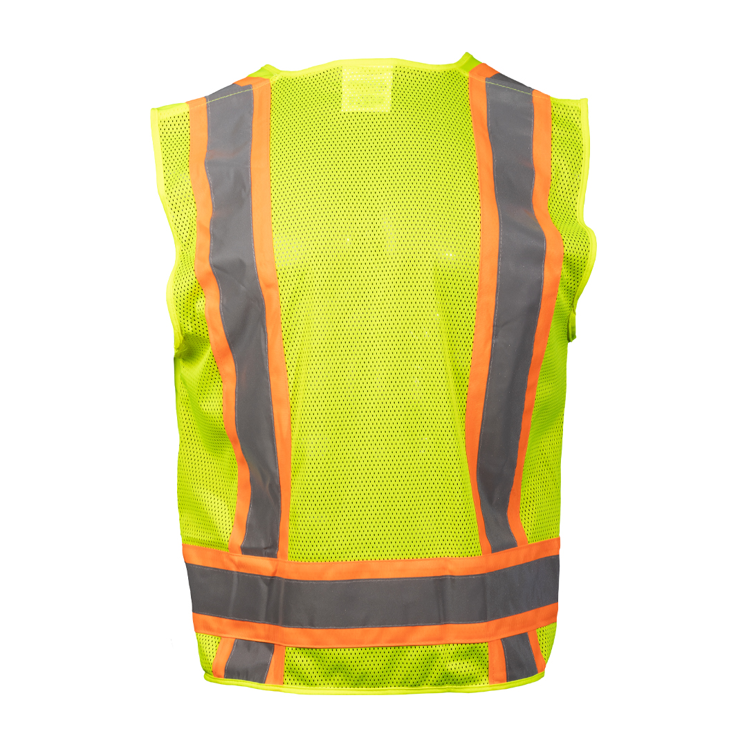 HIGH VISIBILITY YELLOW SAFETY SURVEYOR VEST - Image 2