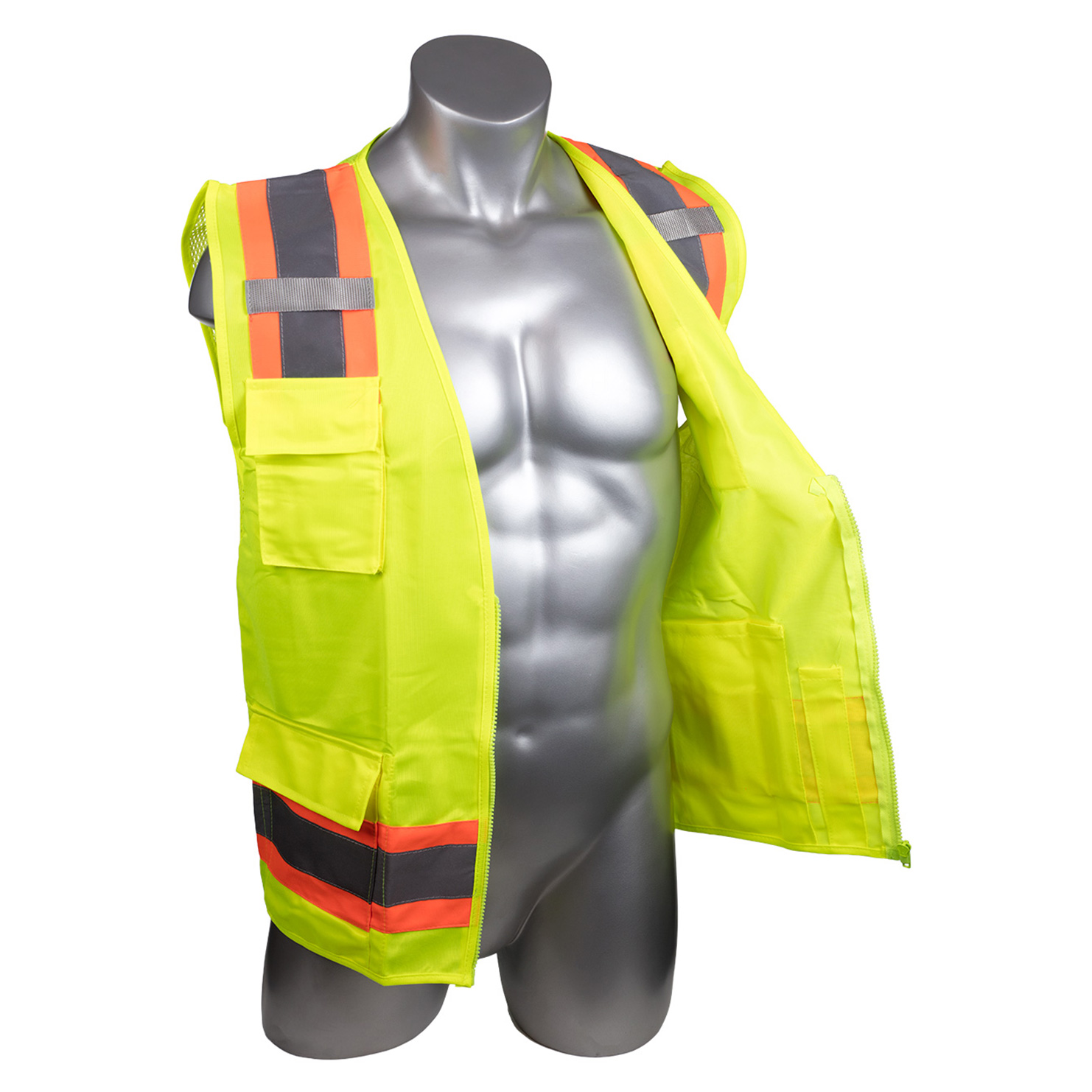 HIGH VISIBILITY YELLOW SAFETY SURVEYOR VEST - Image 4