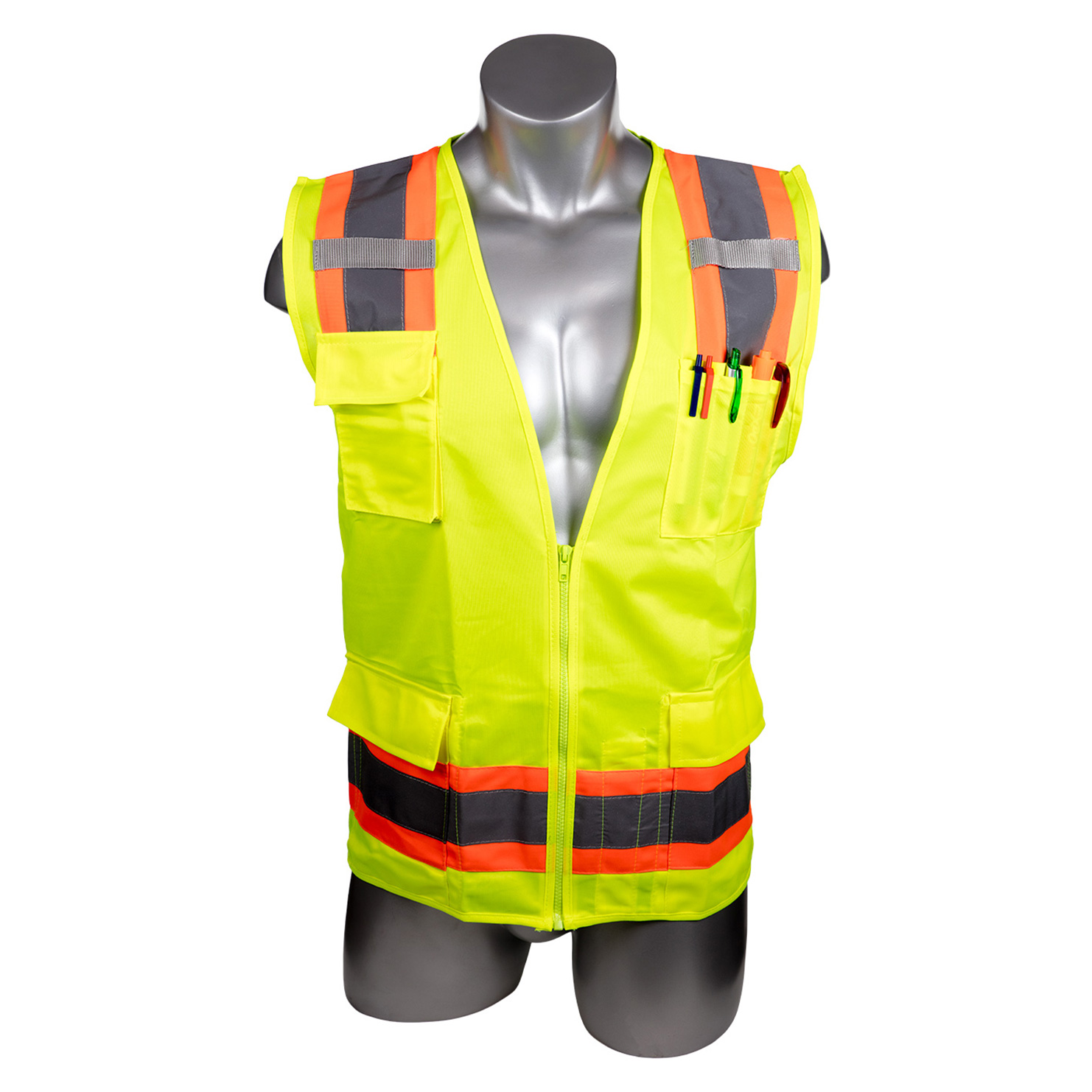HIGH VISIBILITY YELLOW SAFETY SURVEYOR VEST - Image 5