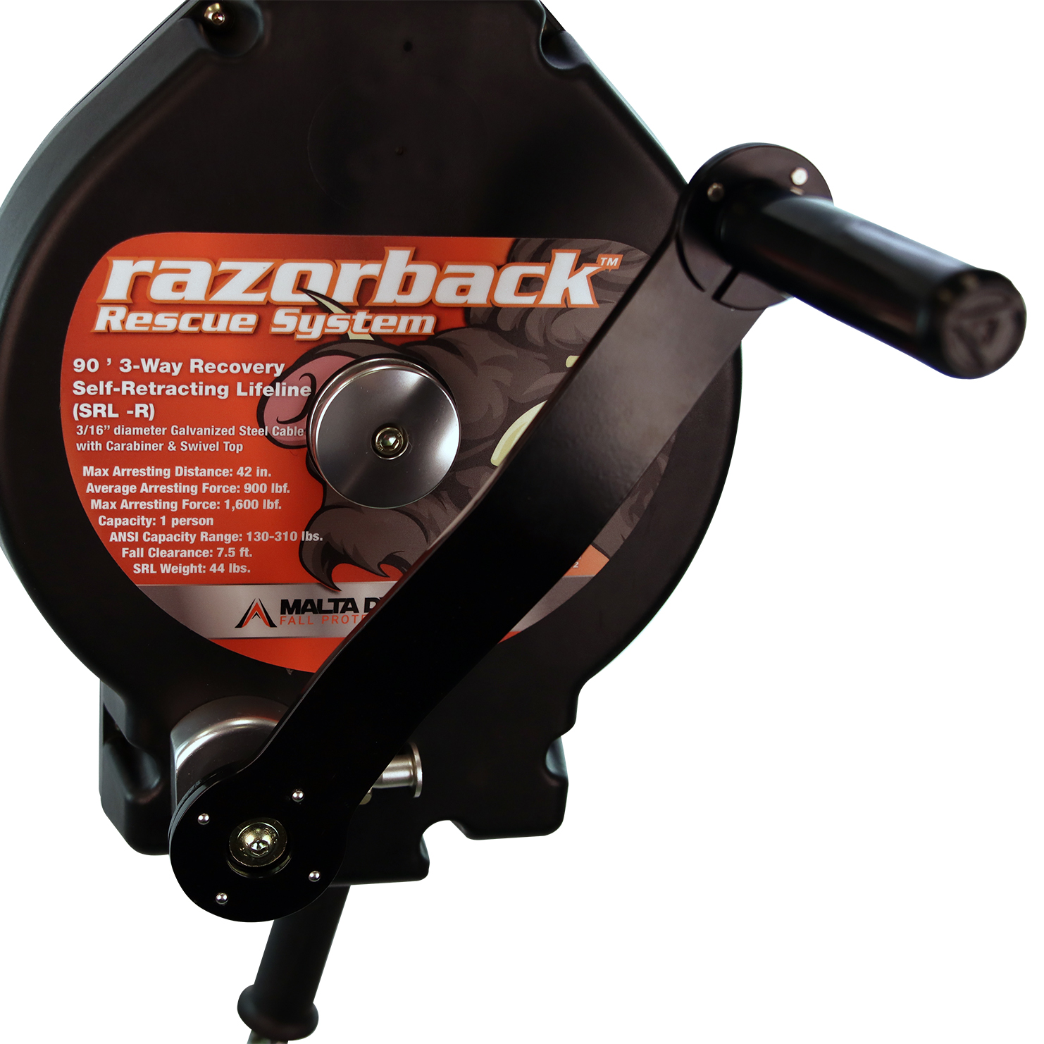 100’ RAZORBACK 3-WAY RECOVERY SRL W/SNAP HOOK, CLASS SRL-R - Image 4