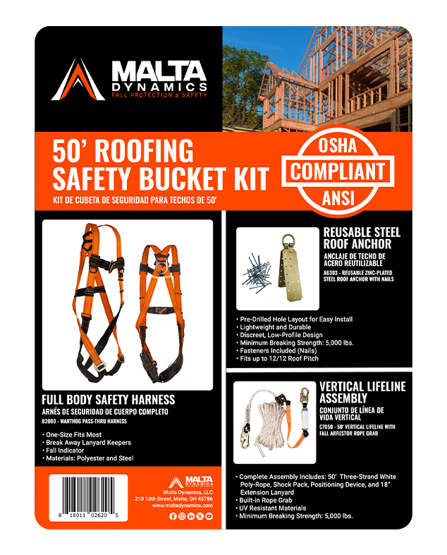 50' Roofer's Safety Bucket Kit <span class = "title-excerpt">One Size Fits Most</span> - Image 7