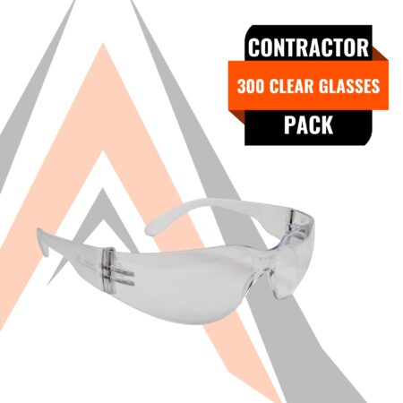 CLEAR FRAME SAFETY GLASSES (300 Pairs)