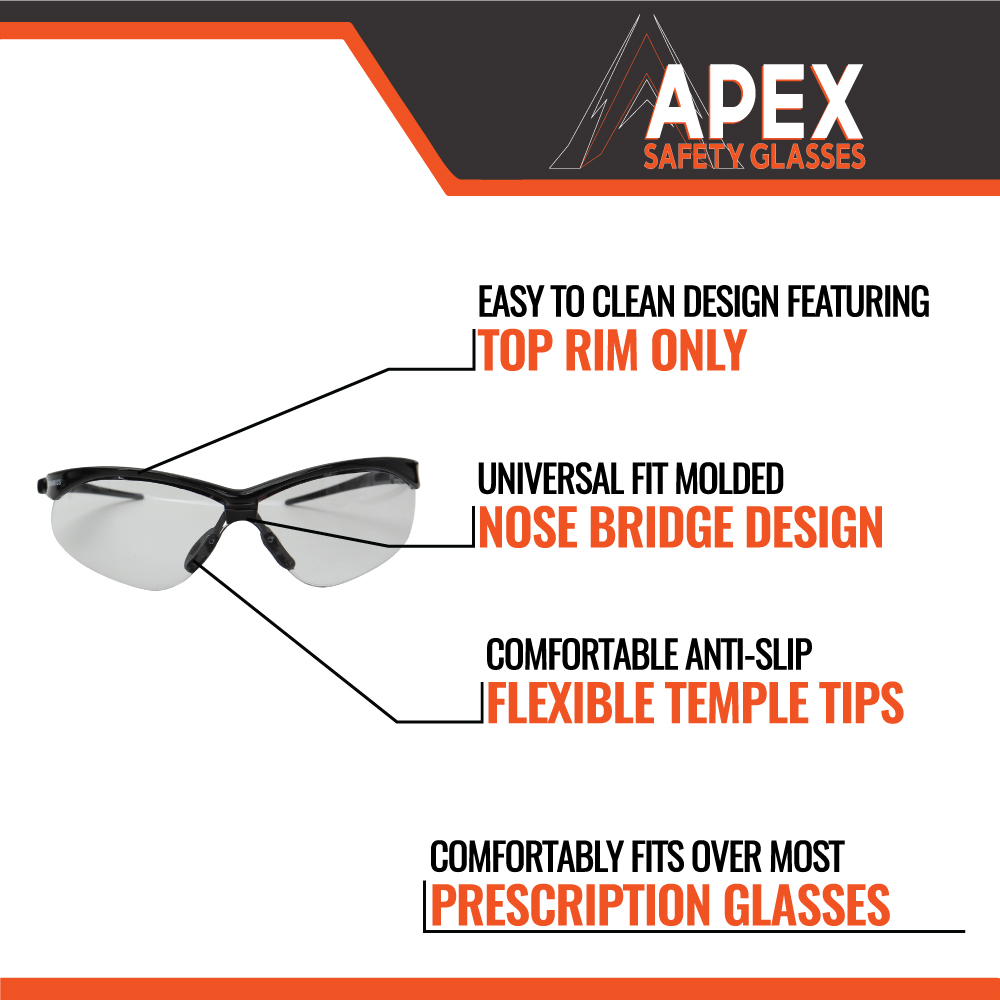 APEX Clear Safety Glasses - Image 8