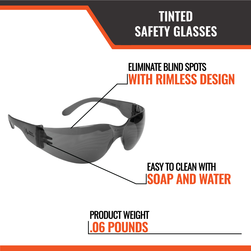 TINTED SAFETY GLASSES (300 Pairs) - Image 3