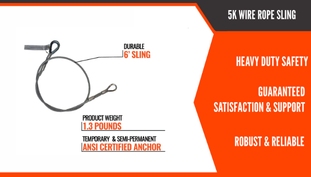 5K WIRE ROPE SLING - 6FT - Image 13