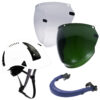 White APEX Type 2 Safety Helmet with Face Shield