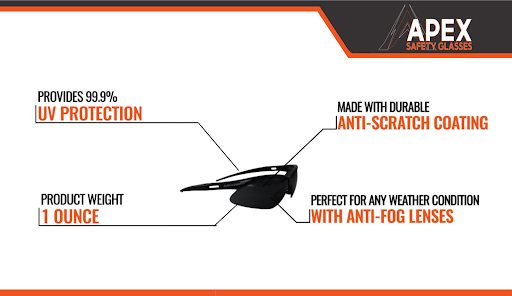 APEX Tinted Safety Glasses - Image 11