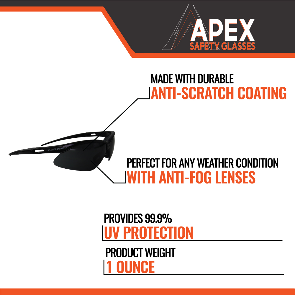 APEX Tinted Safety Glasses - Image 10