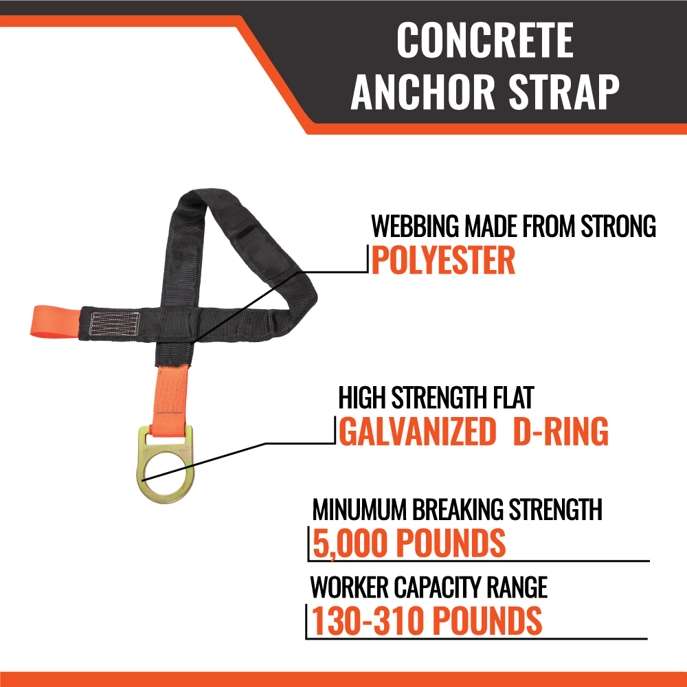 4’ MALTA DYNAMICS CONCRETE ANCHOR STRAP - Image 2