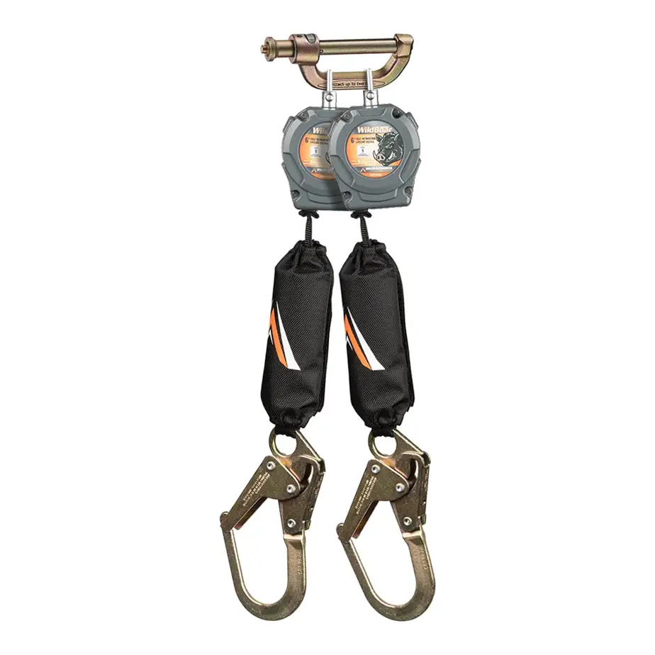 6 ft Wild Boar Personal Self-Retracting Lifeline – Single or Dual SRL with Rebar or Snap Hook - Image 9