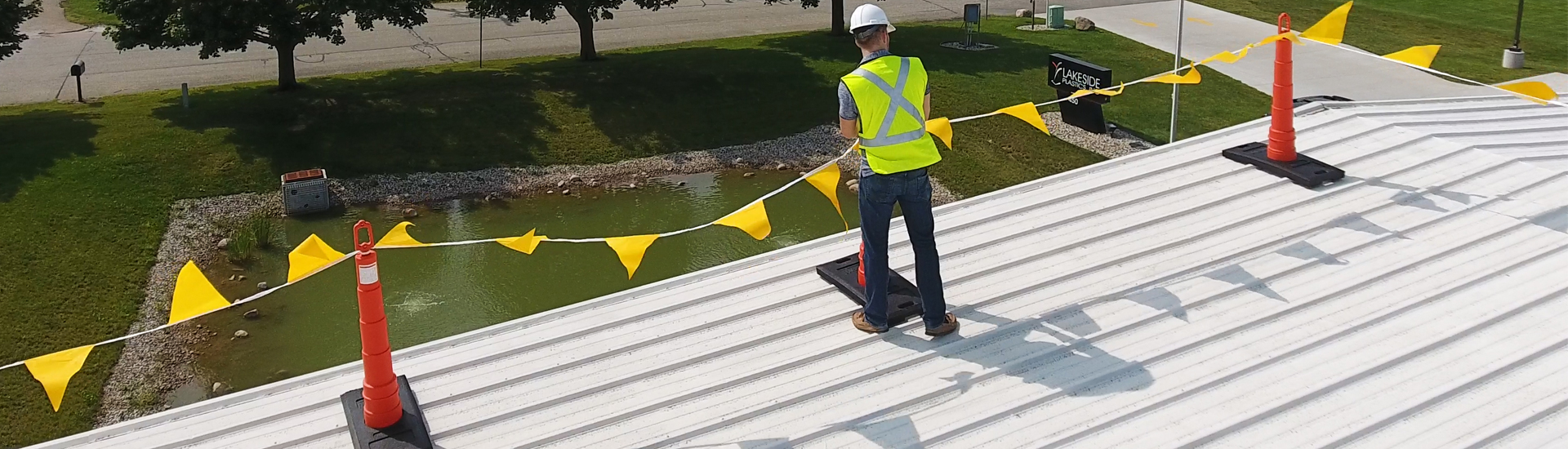 39" Perimeter Defense Cones with 30lbs Roof Edge Base - Image 5